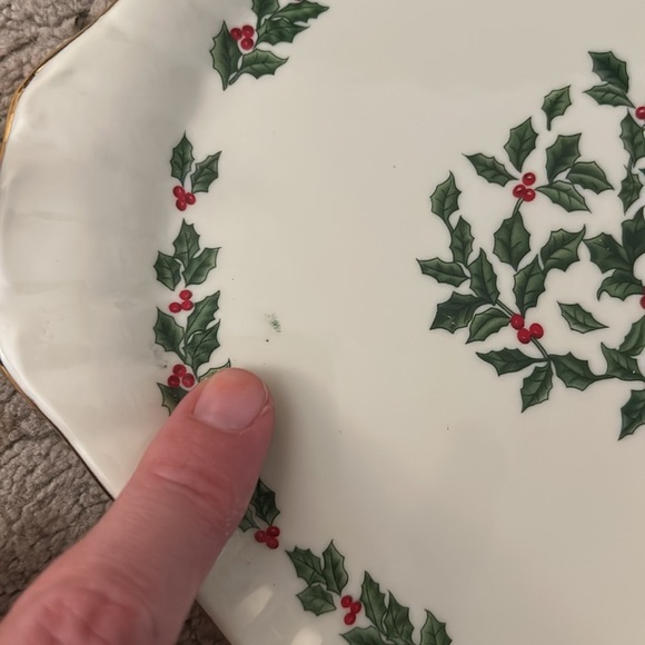 Mini Christmas partial Tea Set Baum Brothers formalities holly berries - Picture 7 of 7